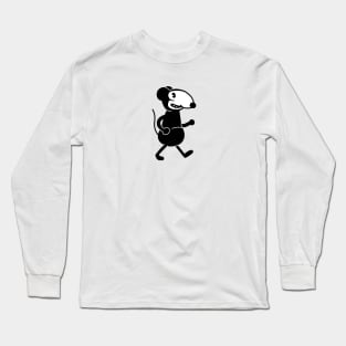 Vintage Wood Mouse 1 Long Sleeve T-Shirt